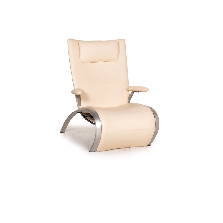 WK Wohnen Flex 679 leather armchair cream function relax function relax armchair