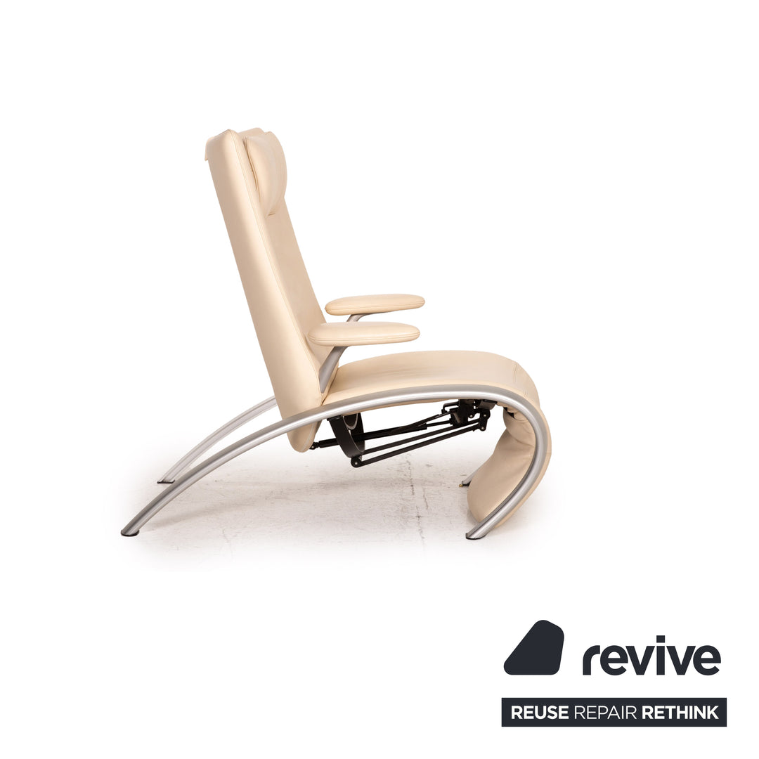 WK Wohnen Flex 679 Leder Sessel Creme Funktion Relaxfunktion Relaxsessel