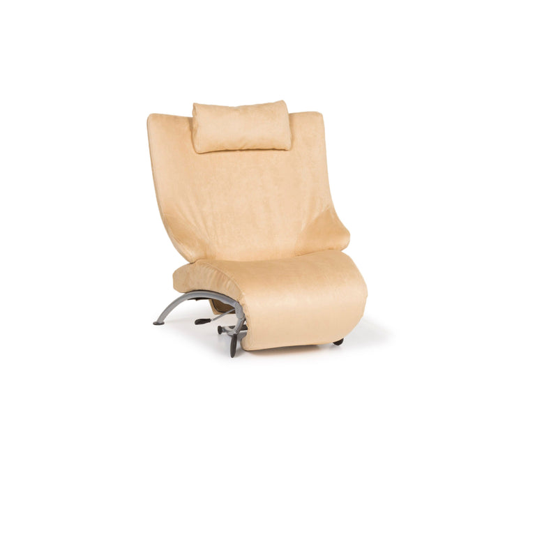 WK Wohnen Solo 699 Leder Sessel Creme inkl. Liegefunktion 