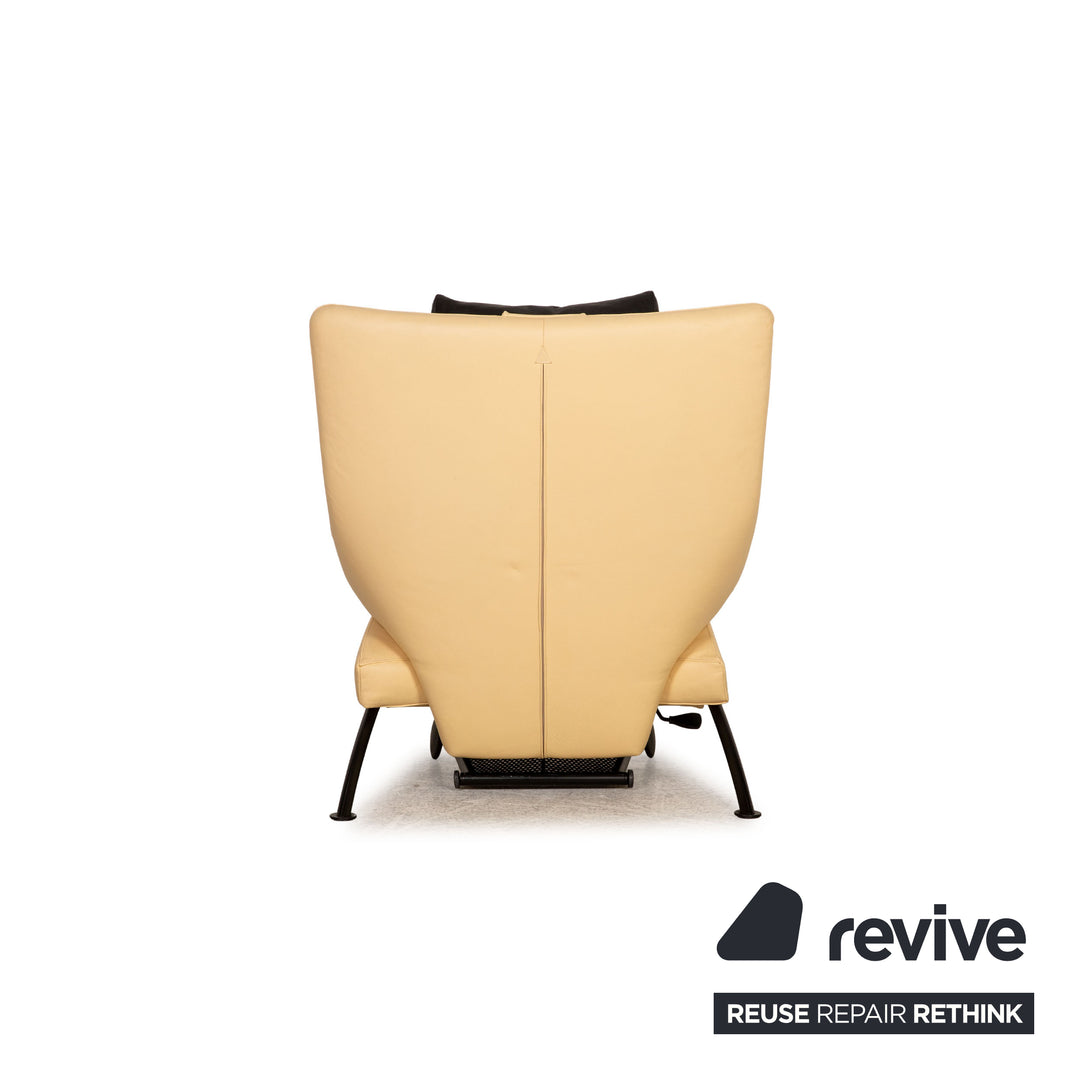 WK Wohnen Solo 699 Leder Sessel Creme Liege Funktion Relaxfunktion