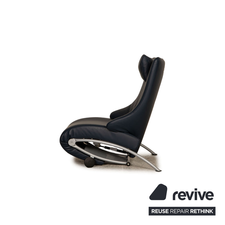WK Wohnen Solo 699 Leather Armchair Blue Dark Blue Function