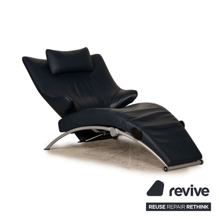 WK Wohnen Solo 699 Leather Armchair Blue Dark Blue Function