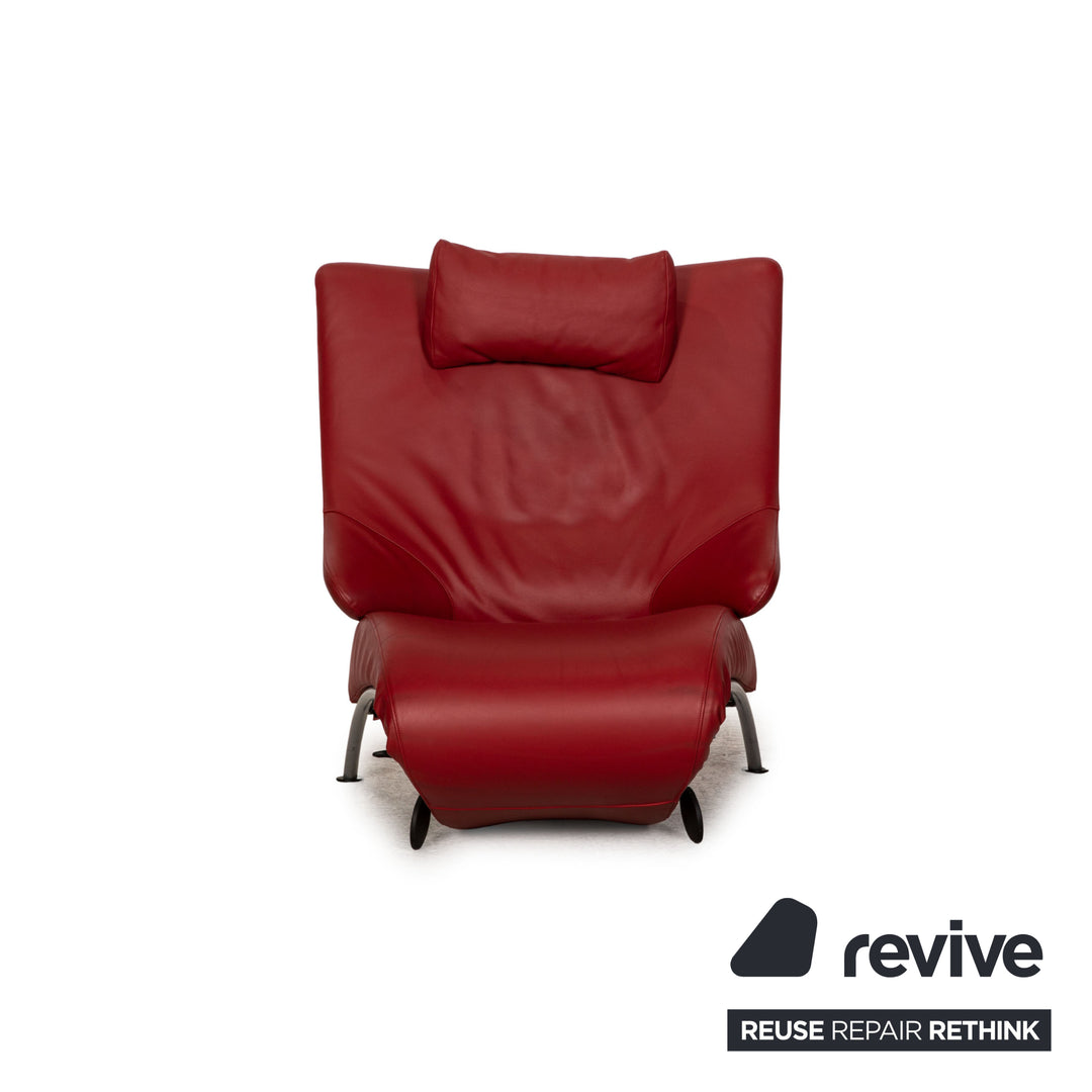 WK Wohnen Solo 699 Leather Armchair Red Function