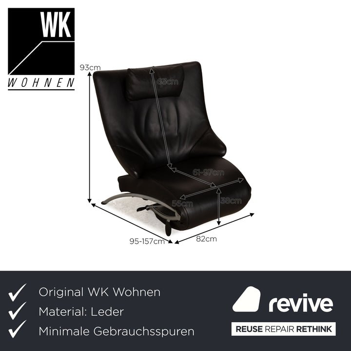 WK Wohnen Solo 699 Leather Armchair Black Function