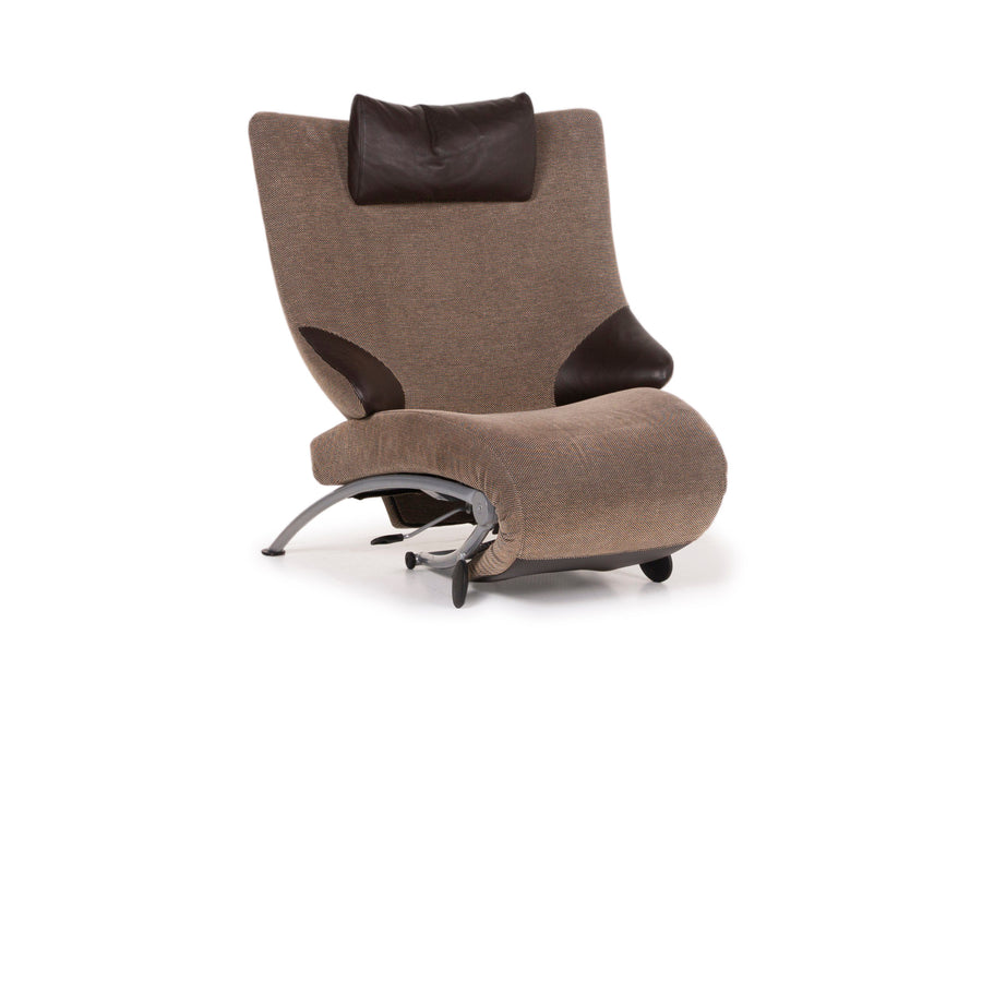 WK Wohnen Solo 699 fabric armchair brown lounger relaxation function #14886