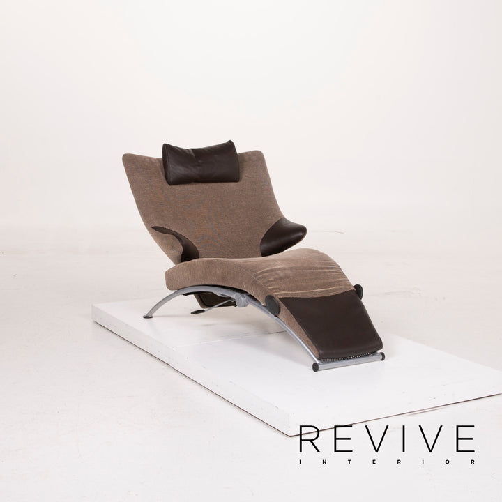 WK Wohnen Solo 699 fabric armchair brown lounger relaxation function #14886