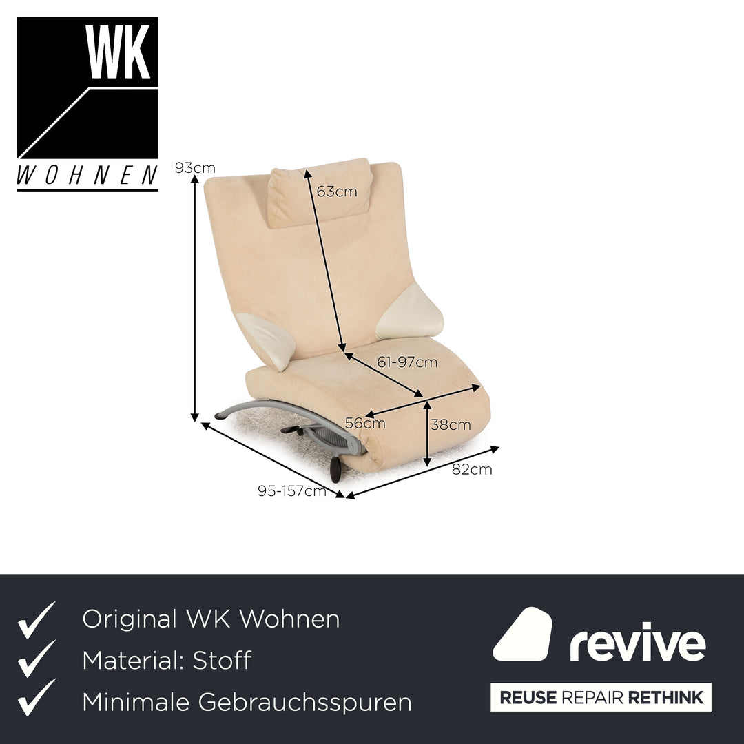WK Wohnen Solo 699 fabric armchair cream