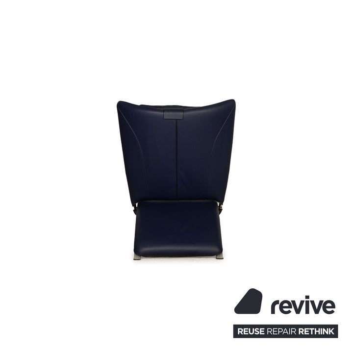 WK Wohnen Spot 698 Fauteuil en cuir bleu bleu foncé Fonction fonction détente