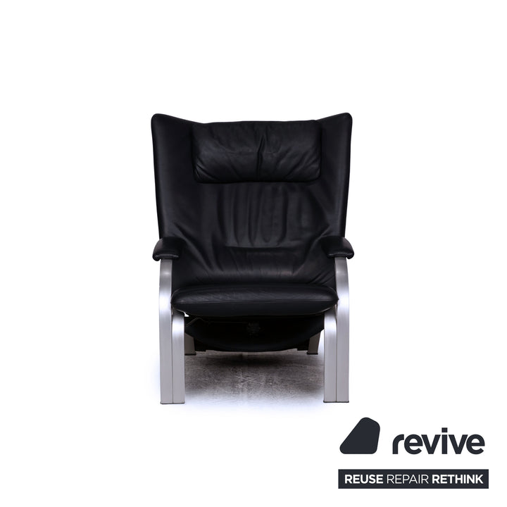 WK Wohnen Spot 698 Leather Armchair Blue Dark Blue