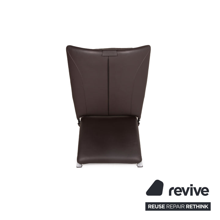 WK Wohnen Spot 698 Leder Sessel Garnitur Dunkelbraun Relaxsessel Relaxfunktion Braun 2x