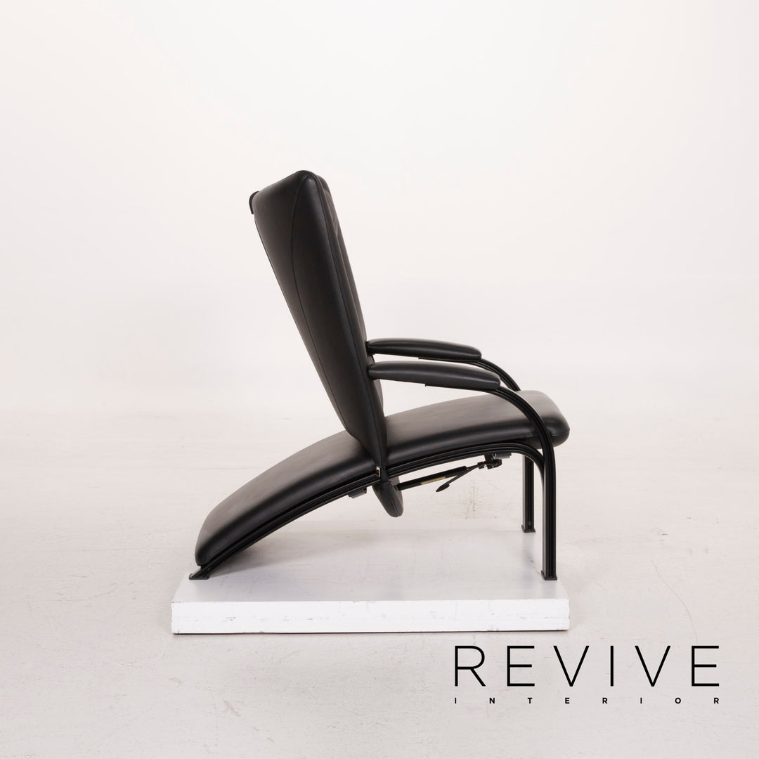 WK Wohnen Spot 698 leather armchair black function relaxation function #15295