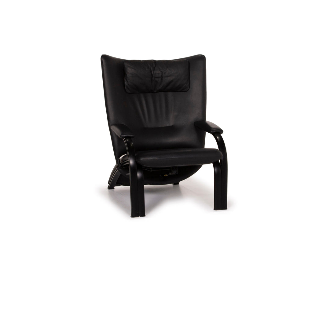 WK Wohnen Spot 698 leather armchair black function relaxation function #15295