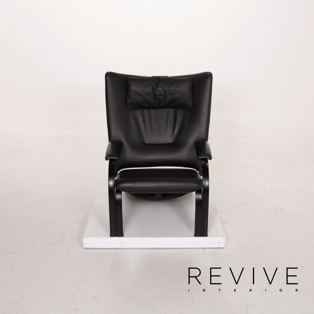 WK Wohnen Spot 698 leather armchair black function relaxation function #15295
