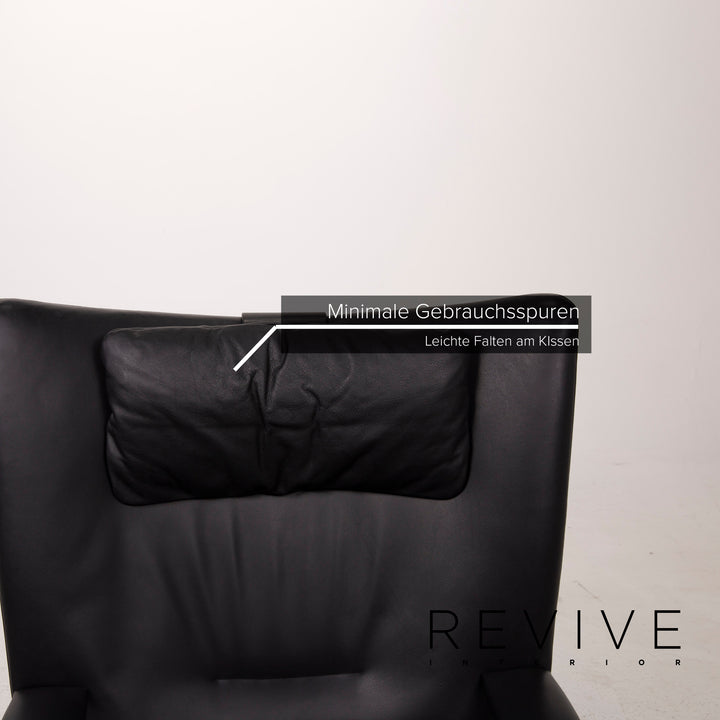 WK Wohnen Spot 698 leather armchair black function relaxation function #15295