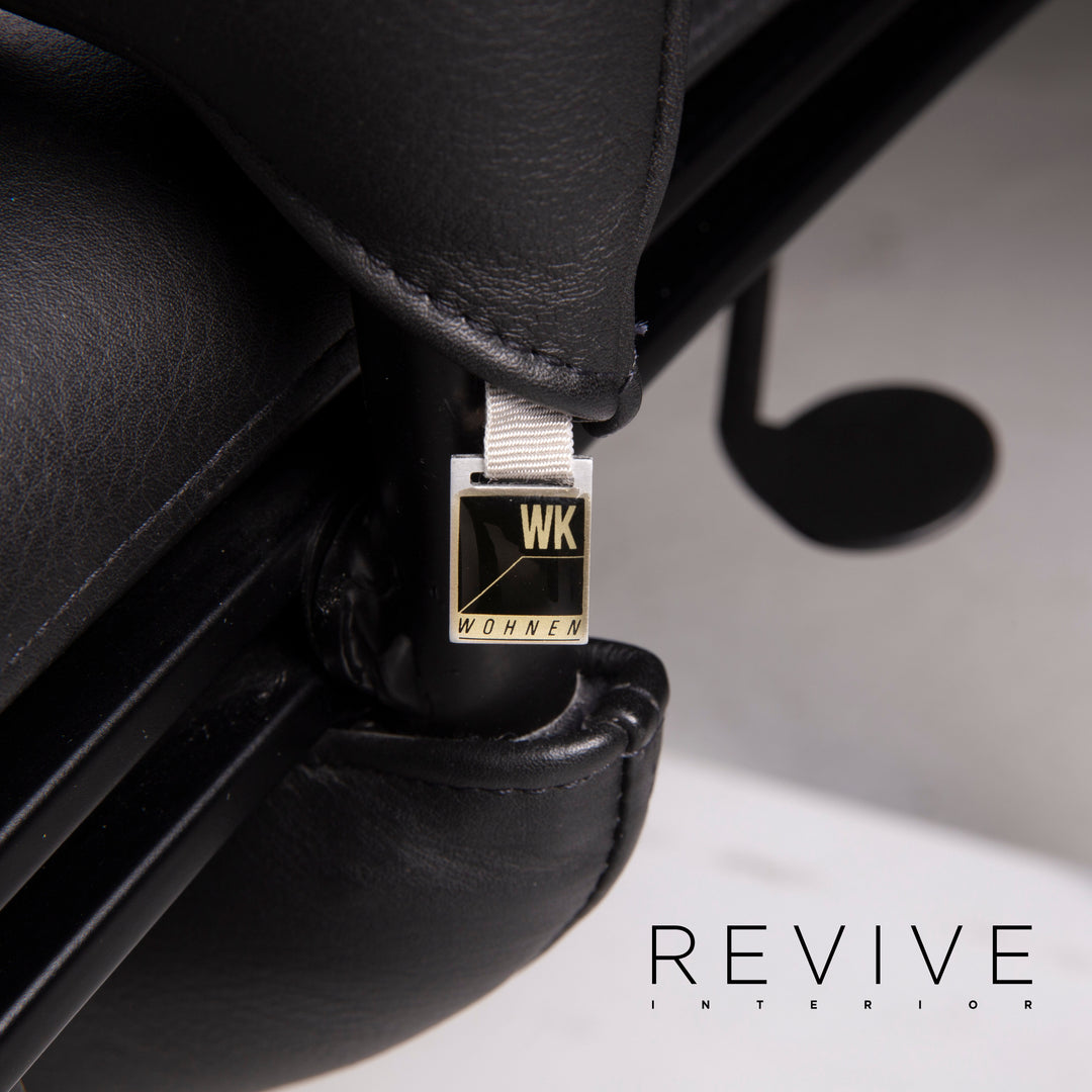 WK Wohnen Spot 698 leather armchair black function relaxation function #15295