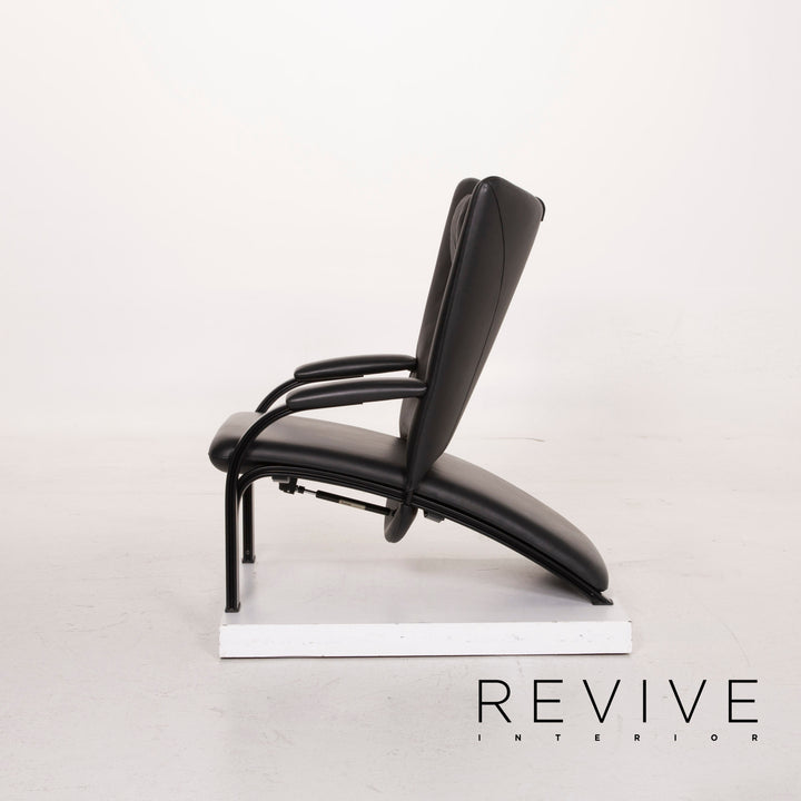 WK Wohnen Spot 698 leather armchair black function relaxation function #15295