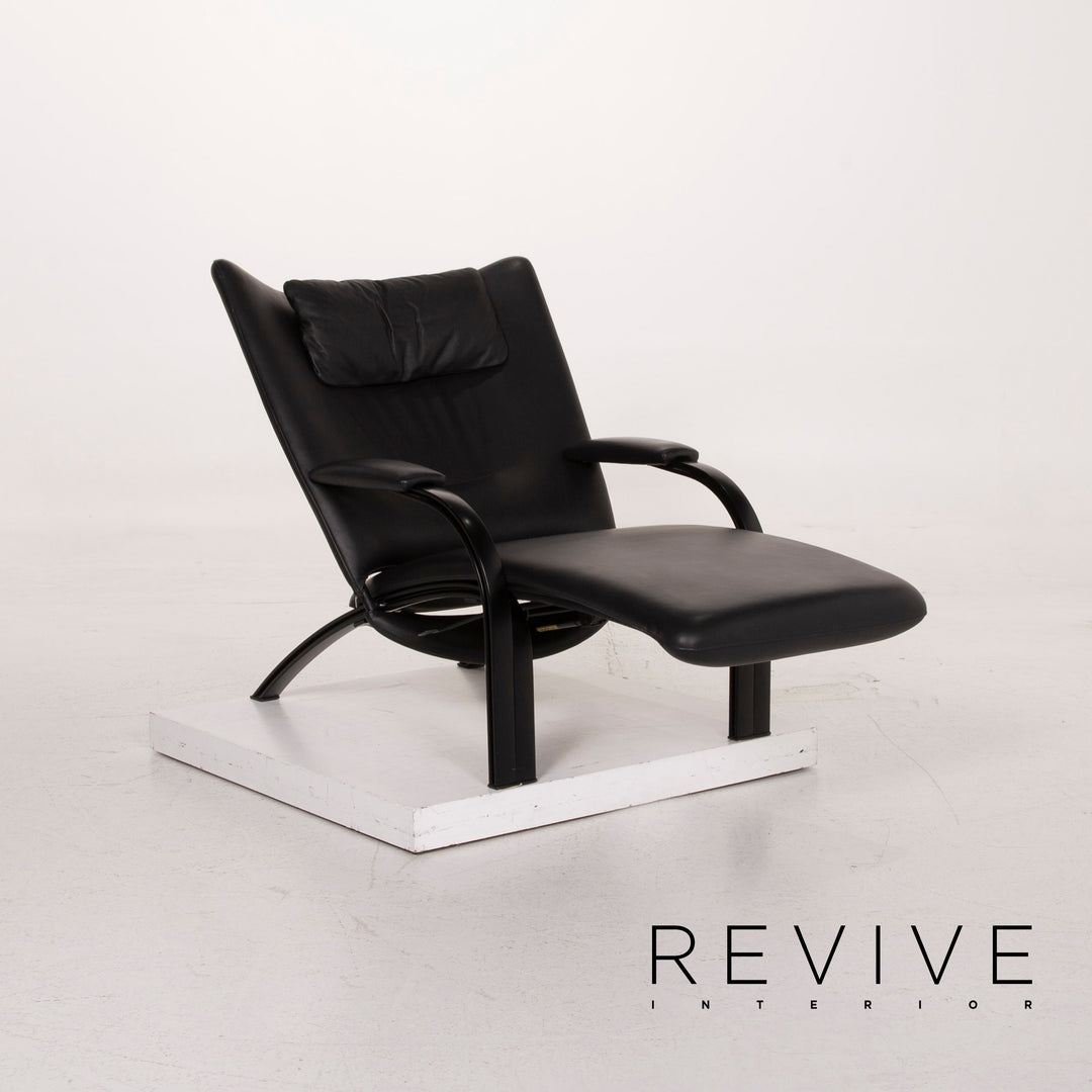 WK Wohnen Spot 698 leather armchair black function relaxation function #15295