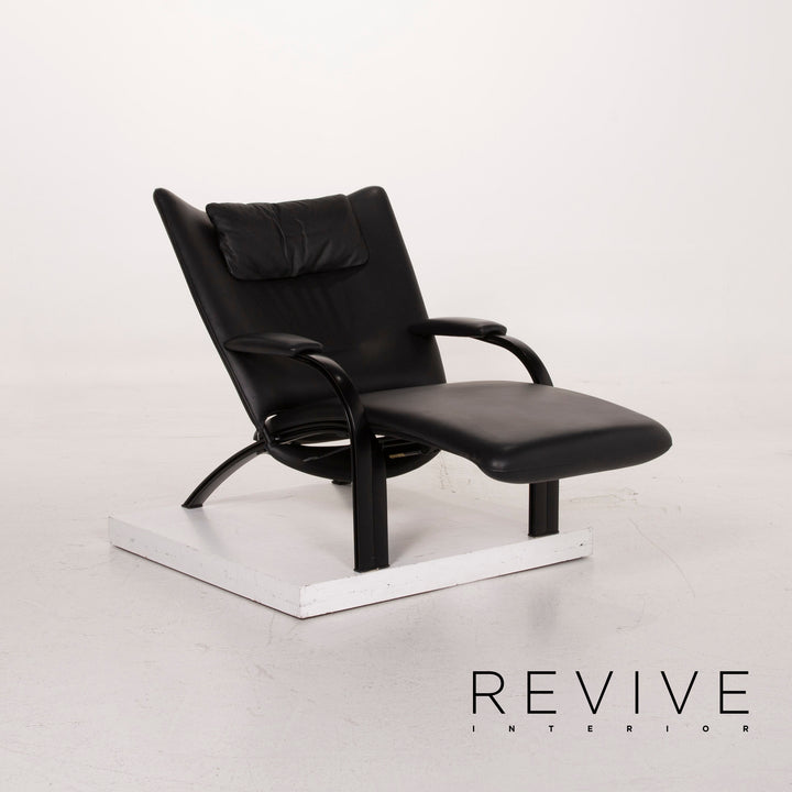 WK Wohnen Spot 698 leather armchair black function relaxation function #15295