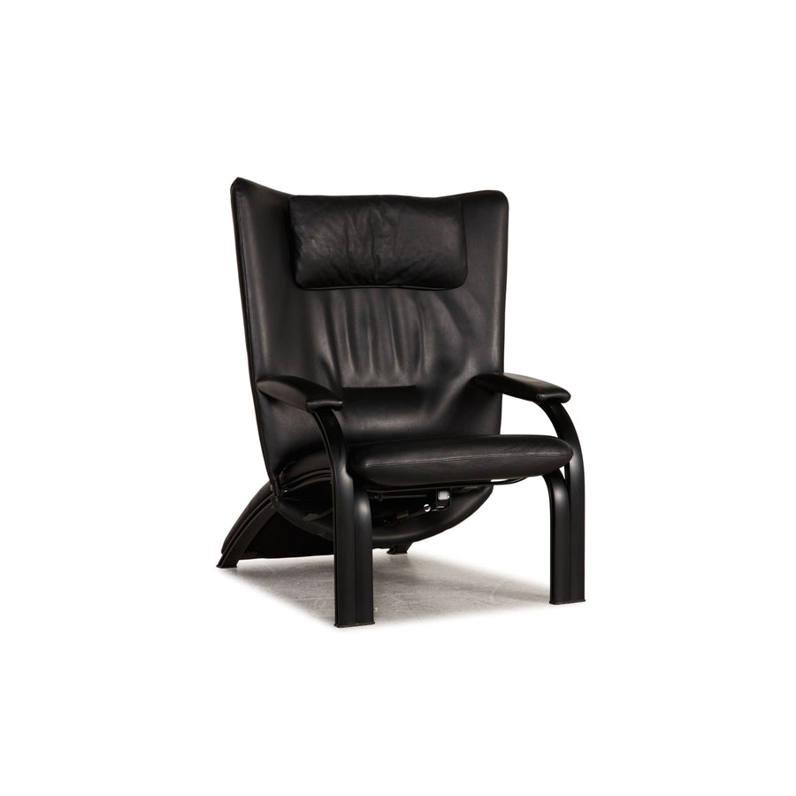 WK Wohnen Spot 698 Leather Armchair Black Function relax function