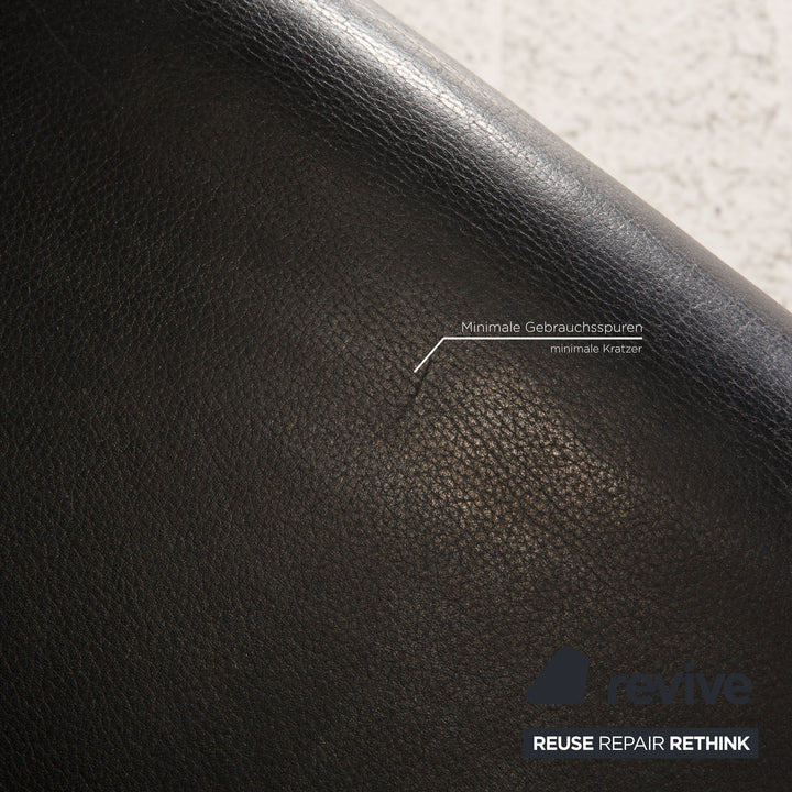 WK Wohnen Spot 698 Leather Armchair Black Function relax function