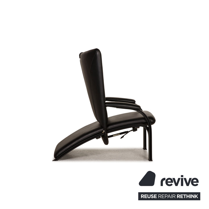 WK Wohnen Spot 698 Leather Armchair Black Function relax function