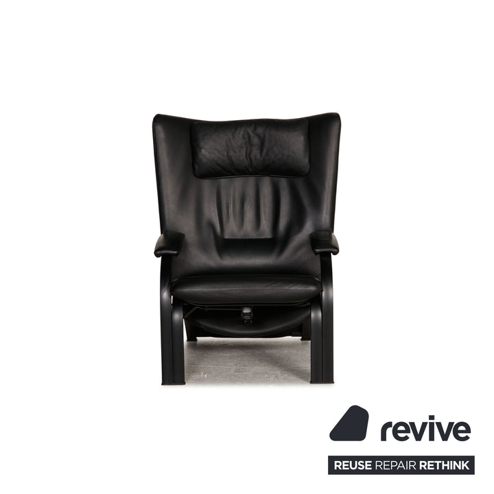 WK Wohnen Spot 698 Leather Armchair Black Function relax function