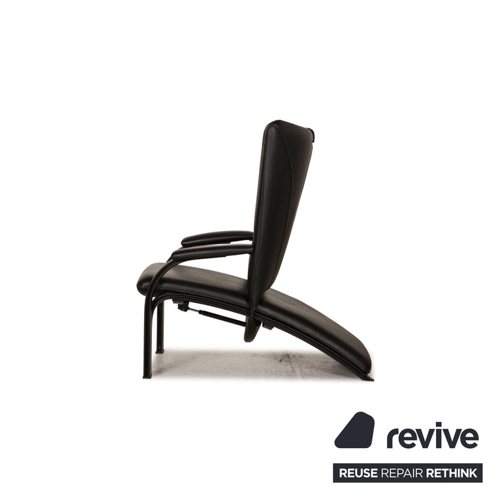 WK Wohnen Spot 698 Leather Armchair Black Function relax function