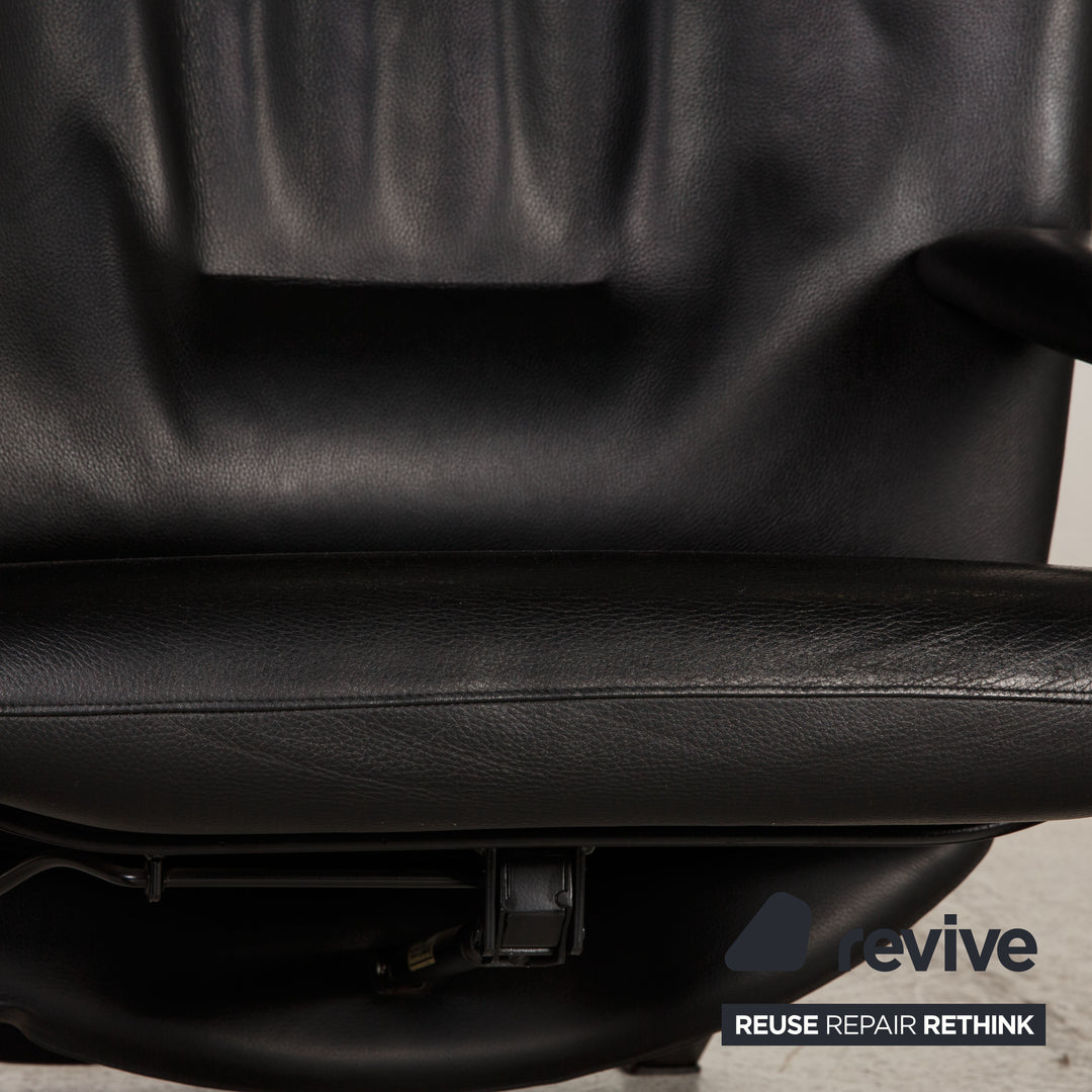 WK Wohnen Spot 698 Leather Armchair Black Function relax function