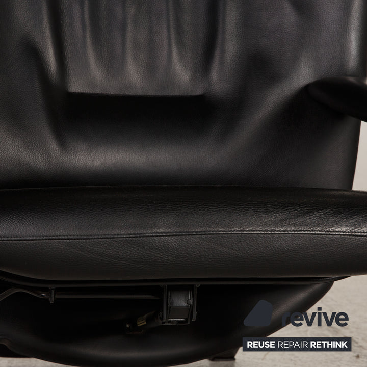 WK Wohnen Spot 698 Leather Armchair Black Function relax function