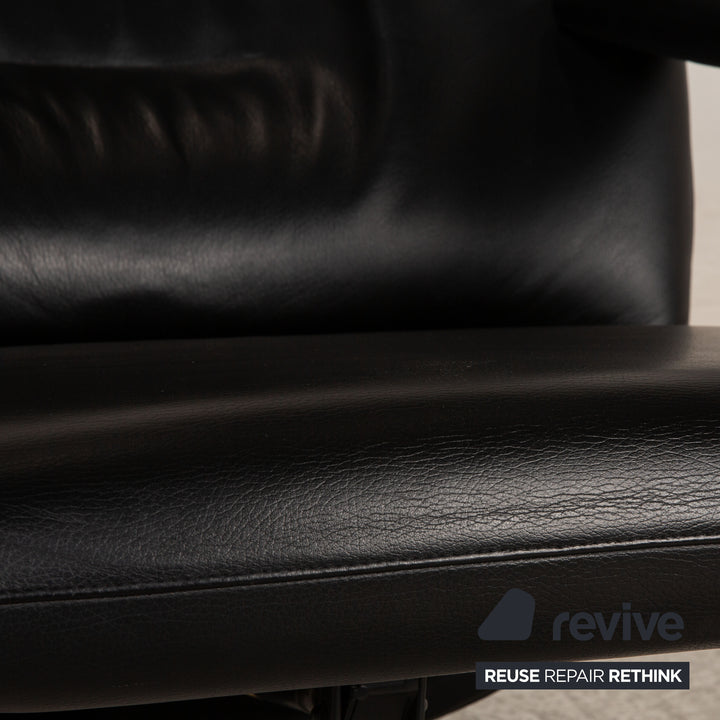 WK Wohnen Spot 698 Leder Sessel Schwarz Funktion Relaxfunktion