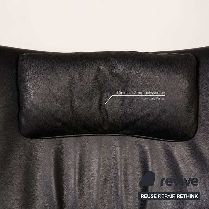 WK Wohnen Spot 698 Leather Armchair Black Function relax function