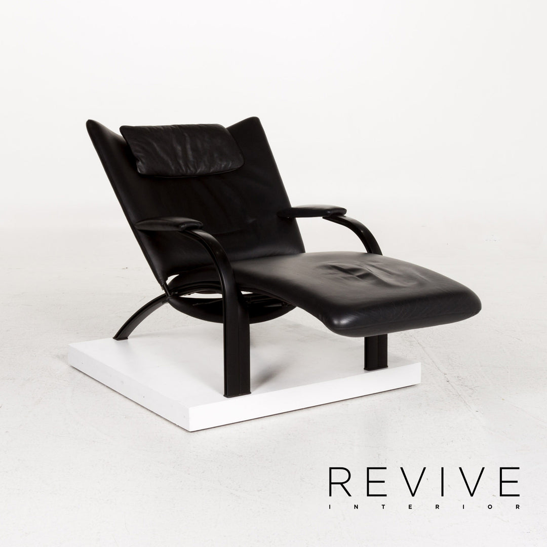 WK Wohnen Spot 698 leather armchair black function relax function relax armchair #13268
