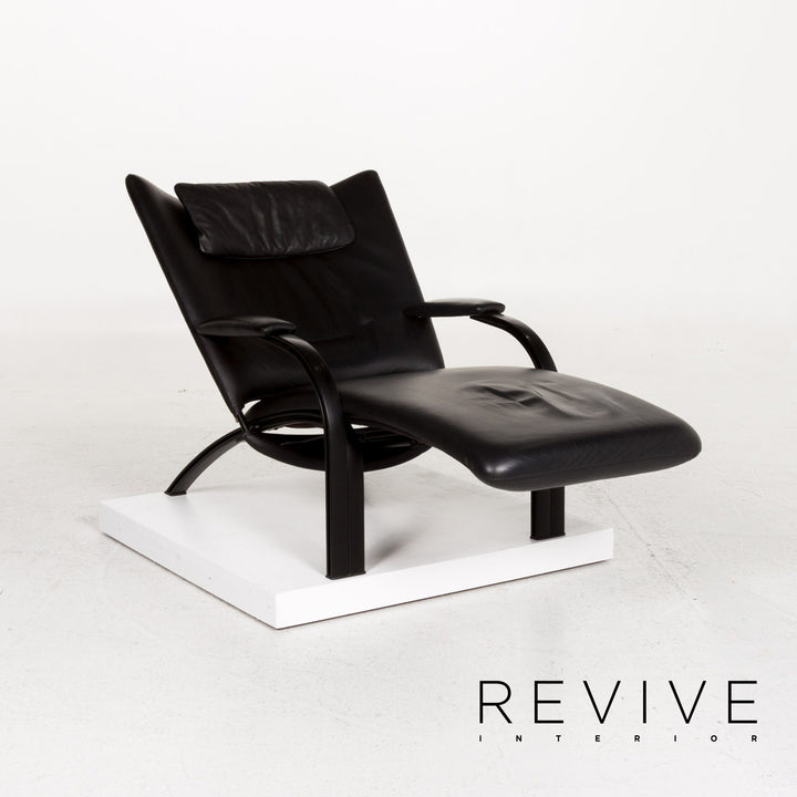 WK Wohnen Spot 698 leather armchair black function relax function relax armchair #13268
