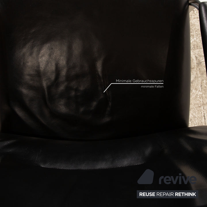 WK Wohnen Spot 698 Leather Armchair Black manual function