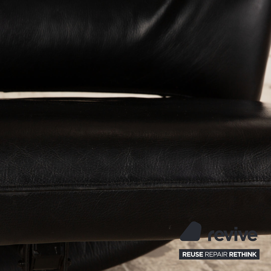 WK Wohnen Spot 698 Leather Armchair Black manual function