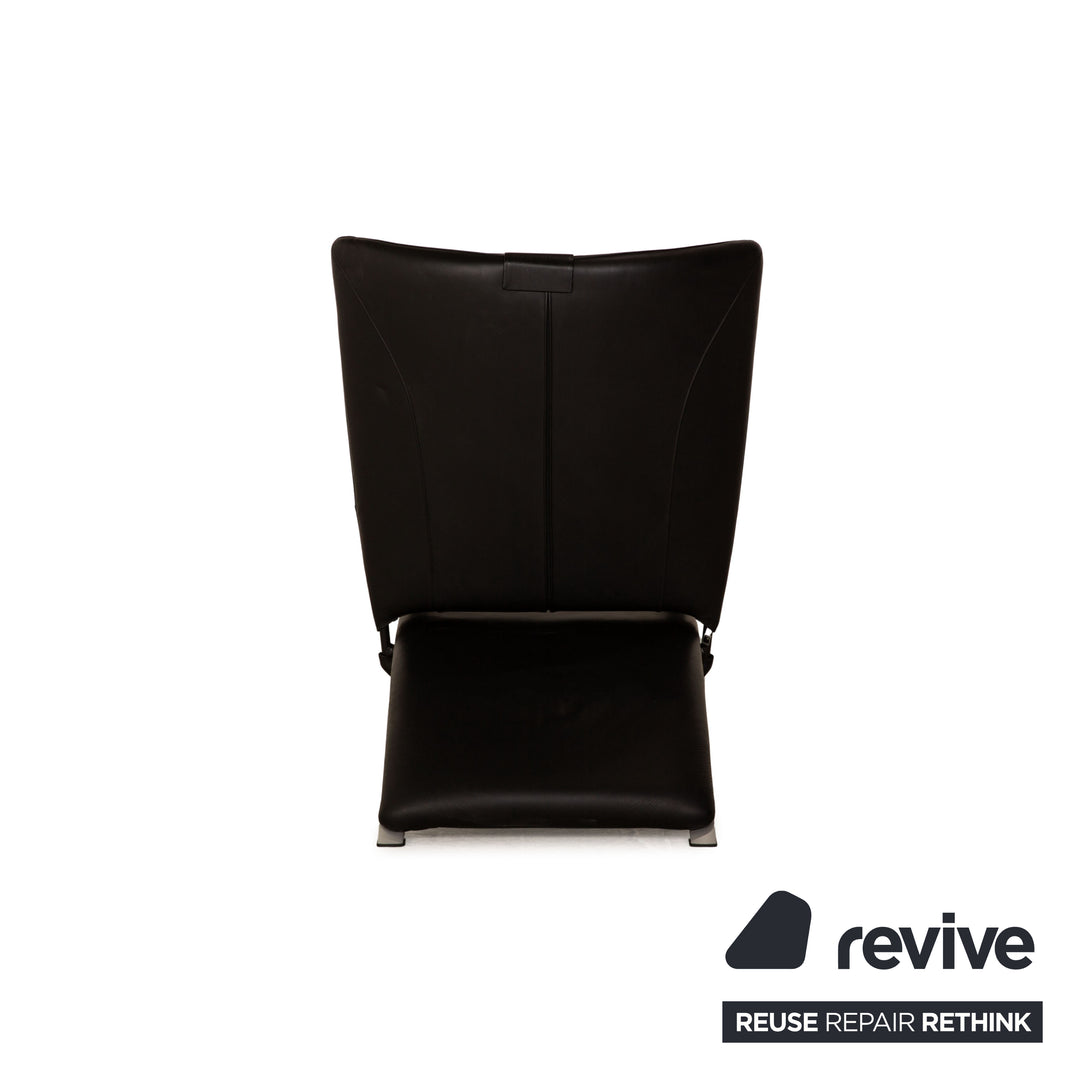 WK Wohnen Spot 698 leather armchair black manual function relaxation function