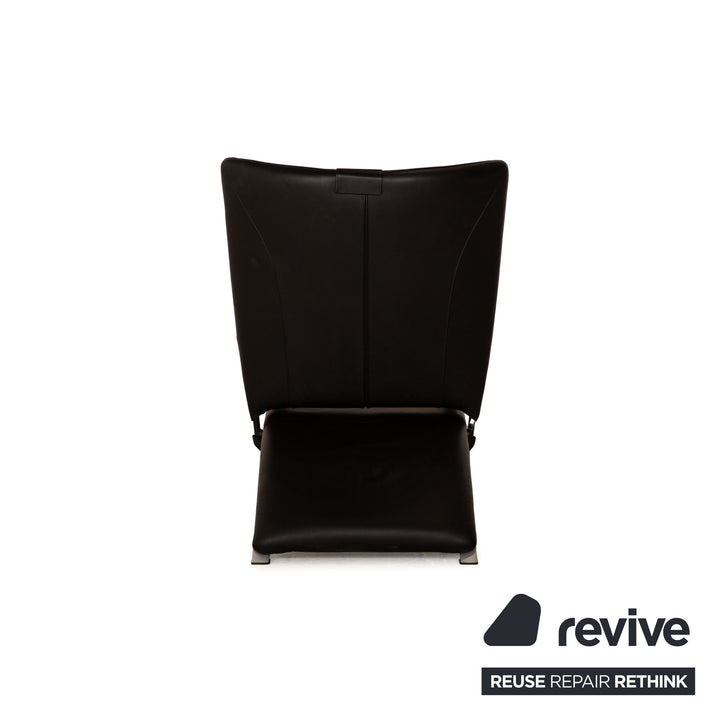WK Wohnen Spot 698 leather armchair black manual function relaxation function
