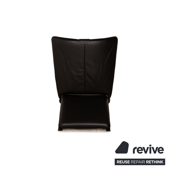 WK Wohnen Spot 698 leather armchair black manual function relaxation function