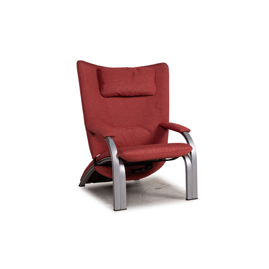 WK Wohnen Spot 698 armchair fabric red function relaxation function