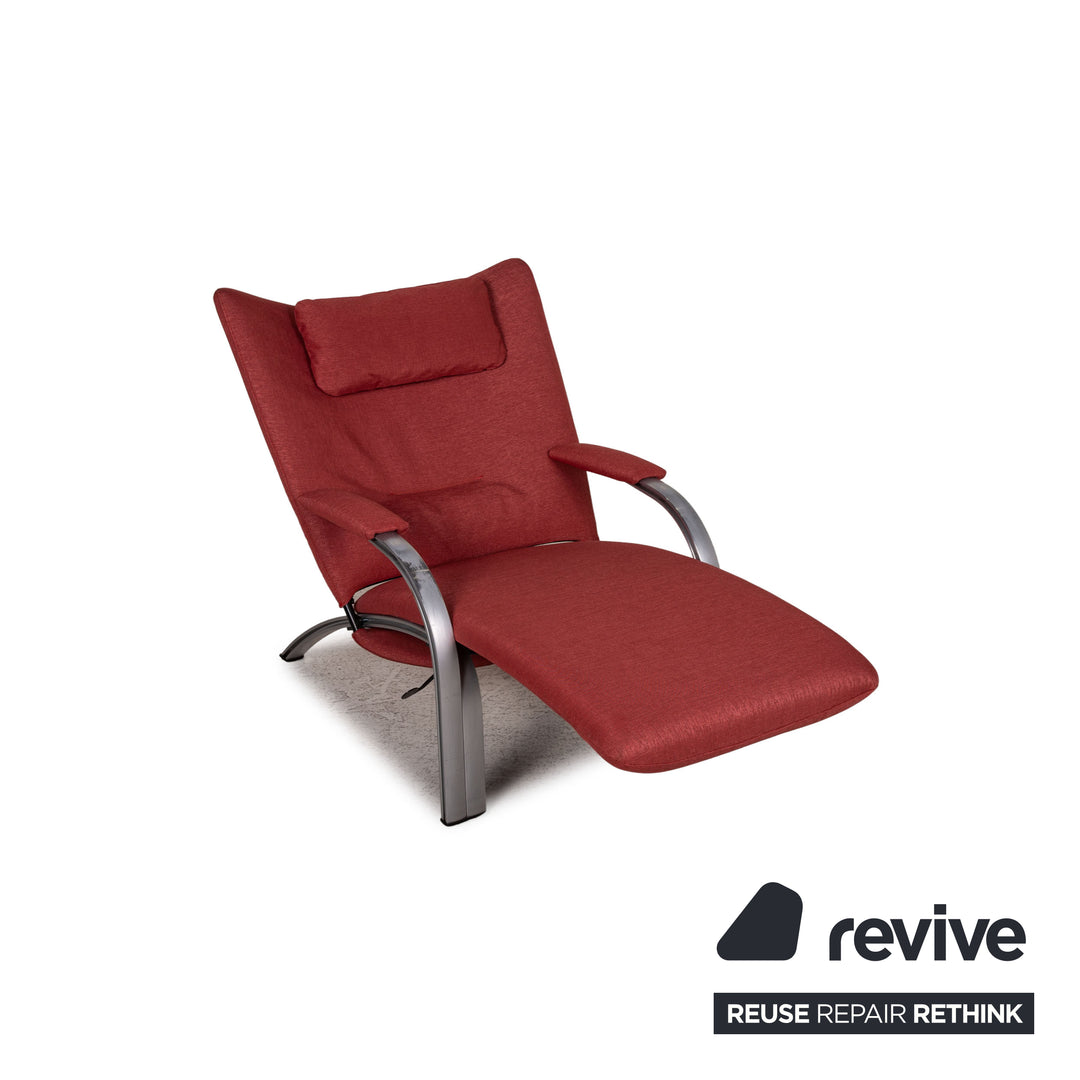 WK Wohnen Spot 698 armchair fabric red function relaxation function