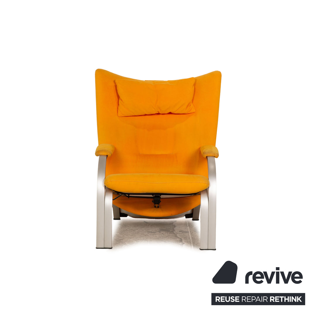 WK Wohnen Spot 698 fabric armchair set yellow purple 2x armchair manual relaxation function