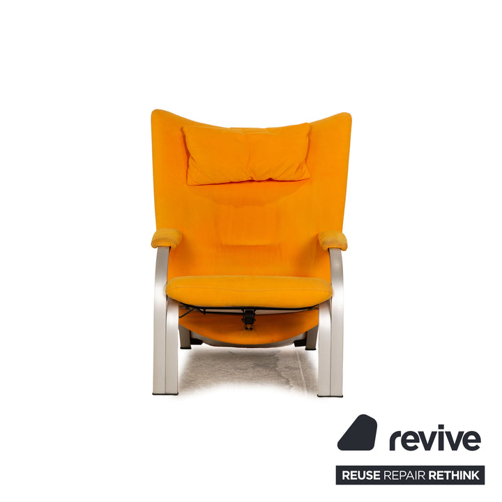 WK Wohnen Spot 698 fabric armchair set yellow purple 2x armchair manual relaxation function
