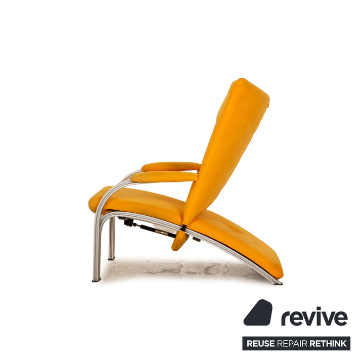 WK Wohnen Spot 698 fabric armchair set yellow purple 2x armchair manual relaxation function