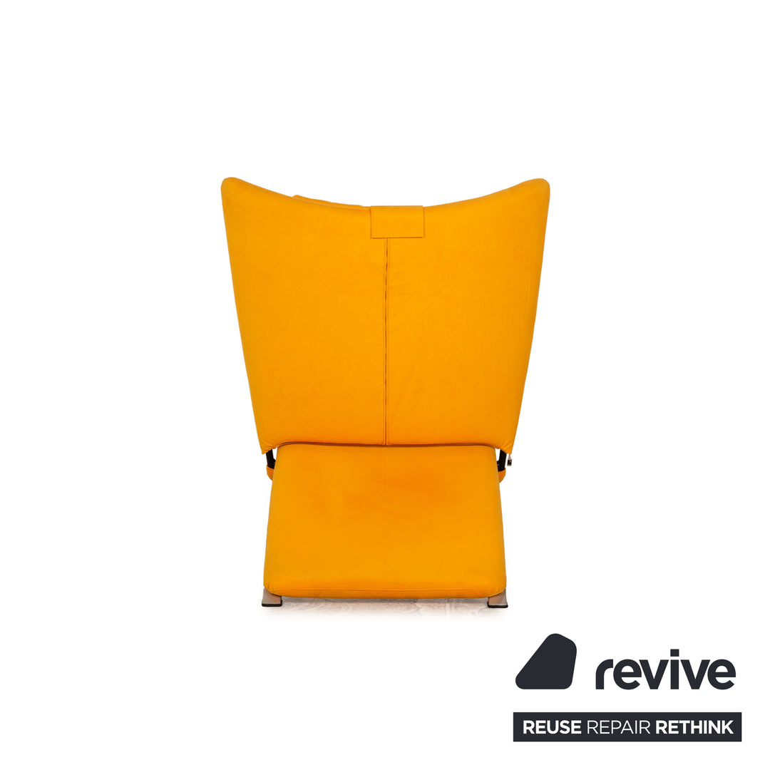 WK Wohnen Spot 698 fabric armchair yellow manual relax function