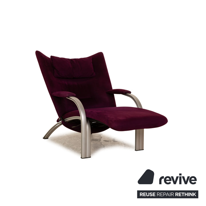 WK Wohnen Spot 698 fabric armchair violet manual relax function