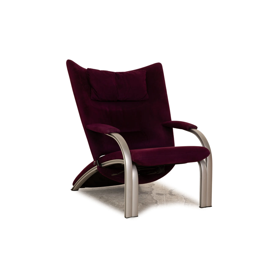 WK Wohnen Spot 698 fabric armchair violet manual relax function