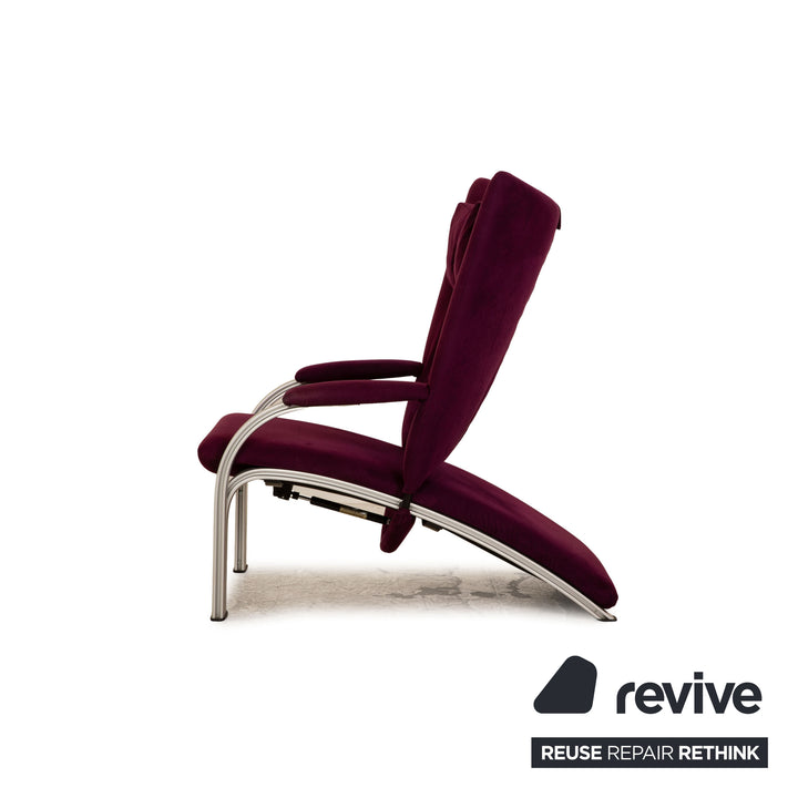 WK Wohnen Spot 698 fabric armchair violet manual relax function