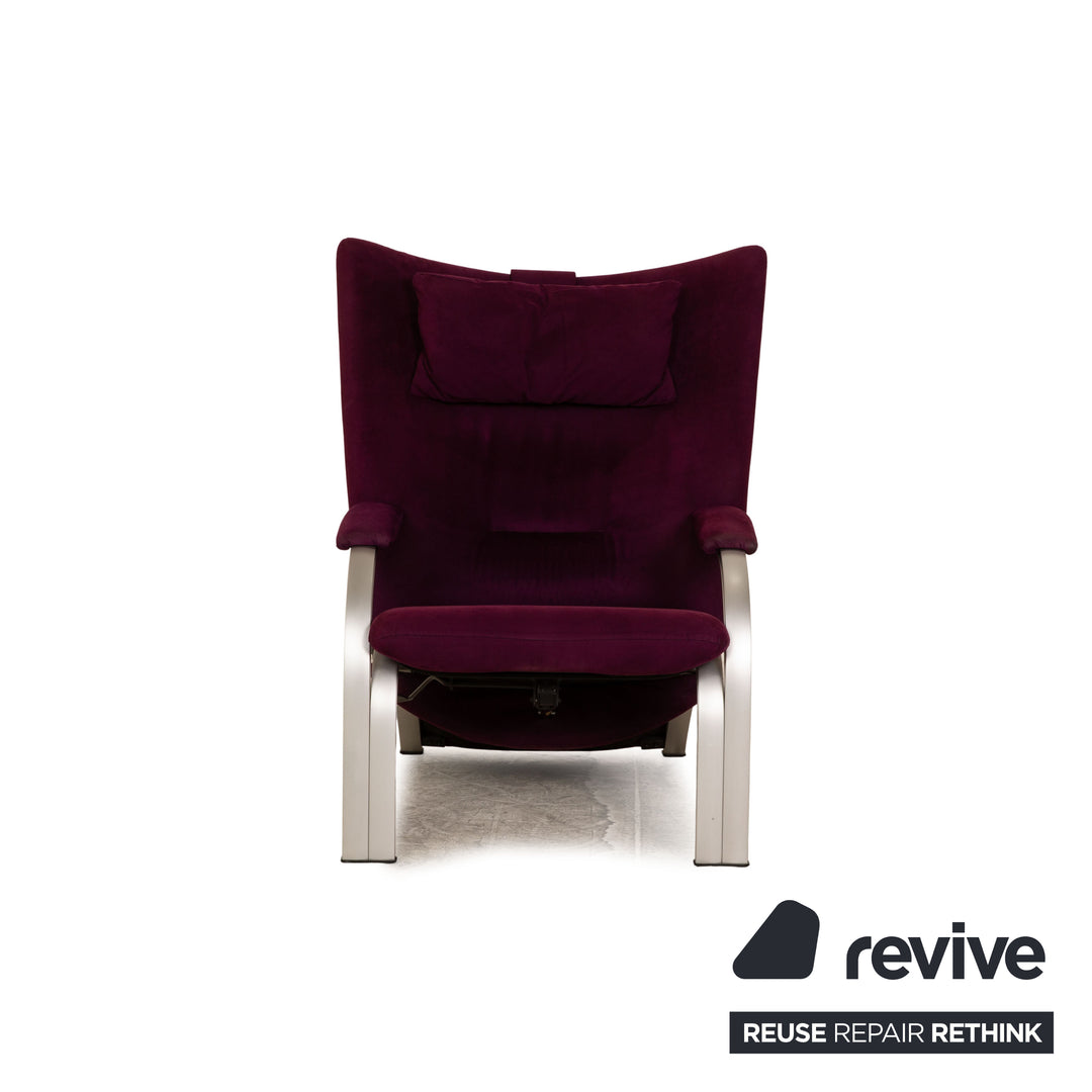 WK Wohnen Spot 698 fabric armchair violet manual relax function