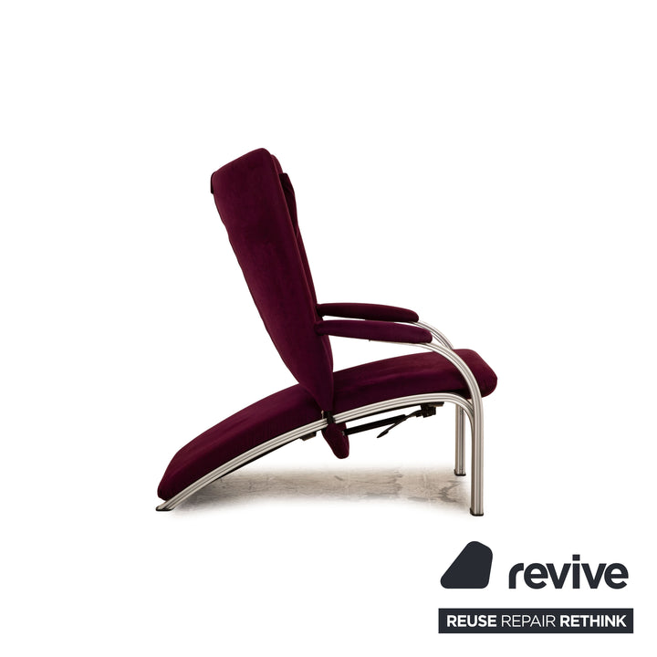 WK Wohnen Spot 698 fabric armchair violet manual relax function