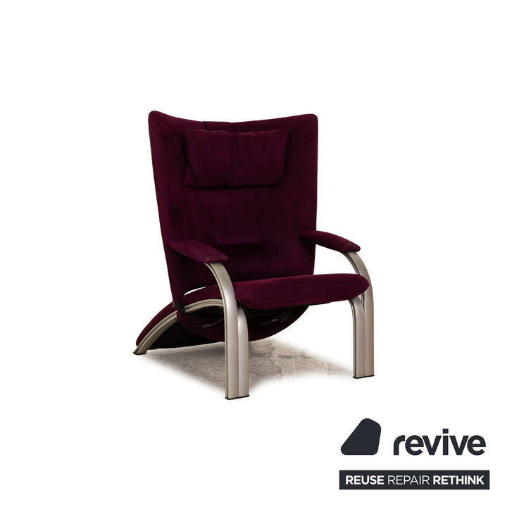 WK Wohnen Spot 698 fabric armchair violet manual relax function